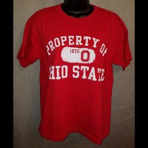 Ohio State Buckeyes Scarlet Faux Painted Graphics T-Shirt - Adult Small